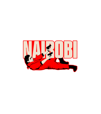 nairobi la casa de papel model alb pe tricou
