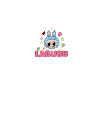 Labubu model negru pe tricou