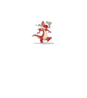 Dragon model alb pe tricou