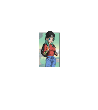 dragon ball bulma model roșu pe tricou