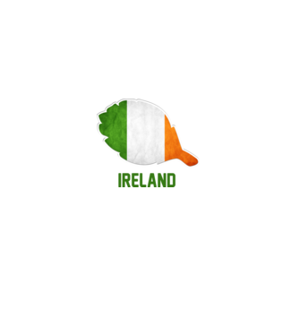 Steag irlandez model alb pe tricou