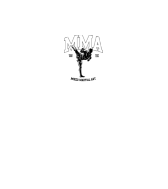 MMA model negru pe tricou