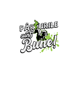 Pârțurile sunt bune model negru pe tricou