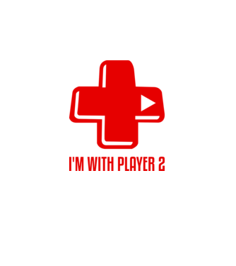 player 2 model alb pe tricou