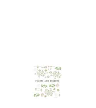 Plants are friends model alb pe tricou