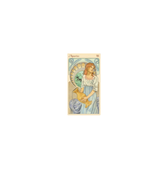 Horoscop Tarot VARSATOR model alb pe tricou
