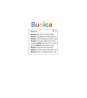 căutare Google Bunica model negru pe tricou