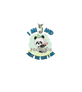 PANDASTIC 5 model alb pe tricou