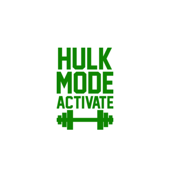 Hulk mode model alb pe tricou
