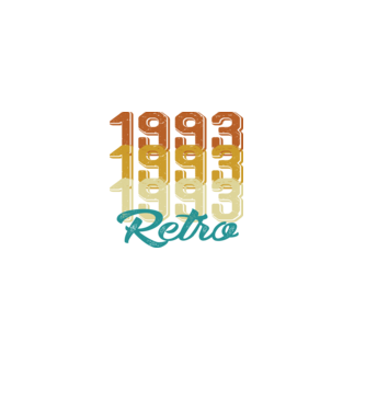 Retro 1993 model negru pe tricou