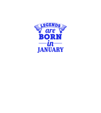 Legends are born in January model alb pe tricou