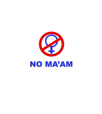 No maam eleje model alb pe tricou
