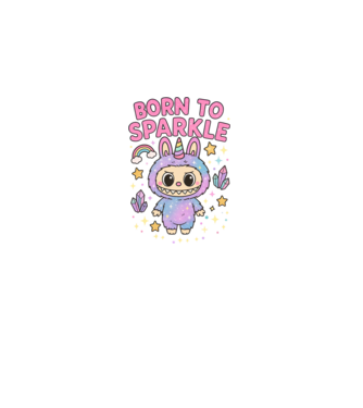 Born to sparkle model negru pe tricou