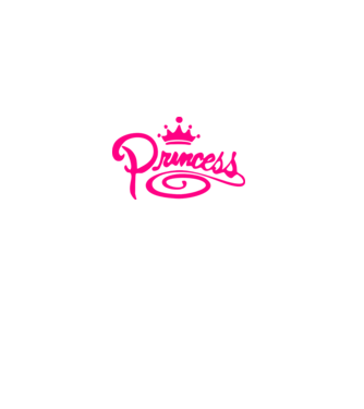 Princess model alb pe tricou