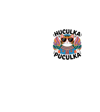 Huculka Puculka pisică 3 model galben neon pe tricou