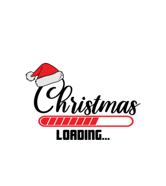 Christmas is loading model alb pe tricou