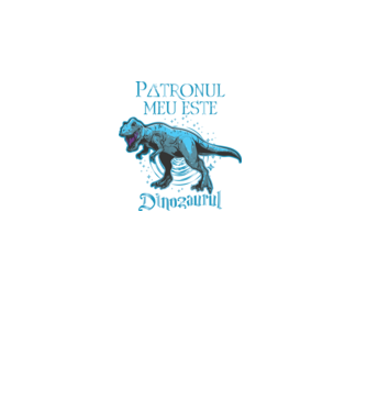 Patronul meu este dinozaurul model turcoaz pe tricou