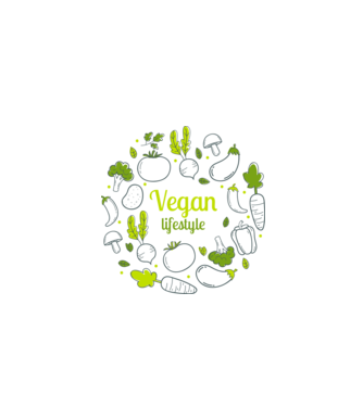 vegan lifestyle model alb pe tricou