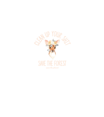 Clean up your shit model albastru jeanși pe tricou