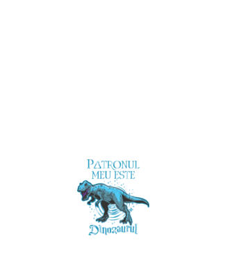 Patronul meu este dinozaurul model negru pe tricou