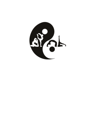 Yoga yin-yang model negru pe tricou