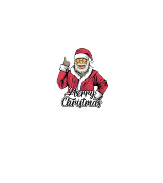 Merry christmas Santa model albastru jeanși pe tricou