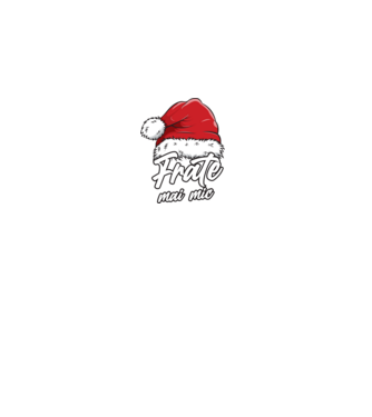 frate mai mic Santa Hat model negru pe tricou