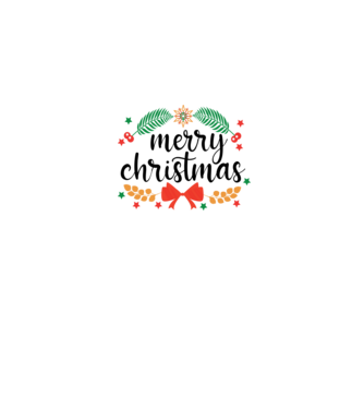 Merry christmas model alb pe tricou