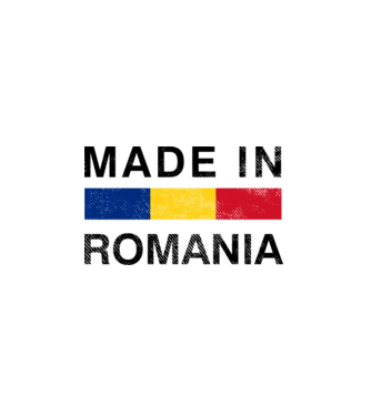 made in romania model alb pe tricou
