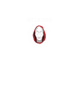 bella ciao stroke white model turcoaz pe tricou