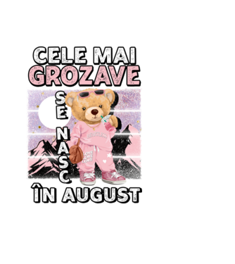 RETRO teddy fetişcană AUGUST model negru pe tricou