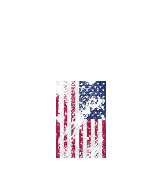 ripped flag U.S. model alb pe tricou