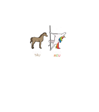calul tău - calul meu model negru pe tricou