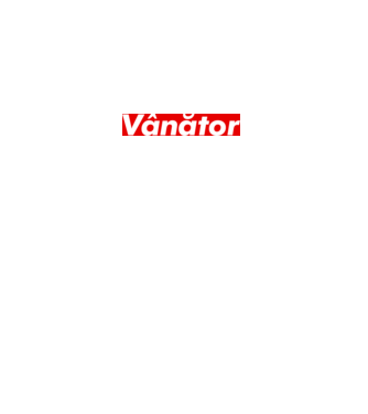 vânător model alb pe tricou