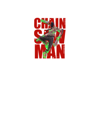 Denji chainsaw man concept model negru pe tricou