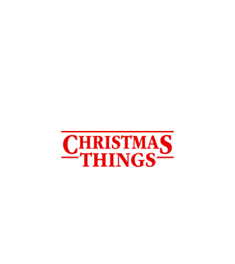 Christmas Things model negru pe tricou