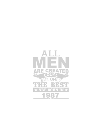 All men are created - 1987 model negru pe tricou