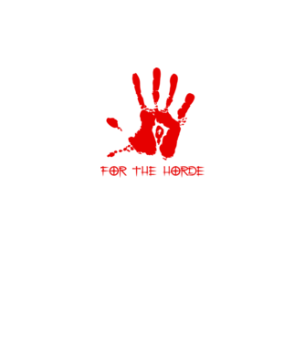 For The Horde Hand model negru pe tricou