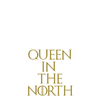 Queen in the North model negru pe tricou