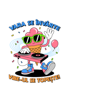 Vara se învârte model albastru deschis pe tricou