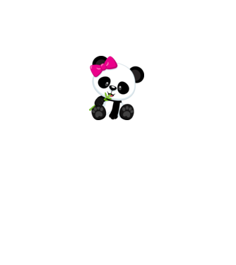 cute panda girl model alb pe tricou