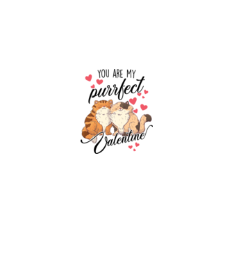 My purrfect valentine model gri pe tricou
