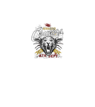 Minesota Cougars  TEXTURED model negru pe tricou