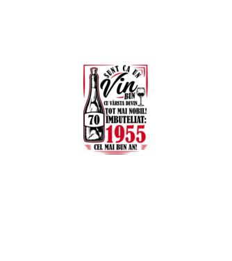 Un Vin Bun 1955 - Alb model alb pe tricou