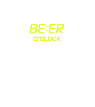 'Beer o'' clock' model negru pe tricou