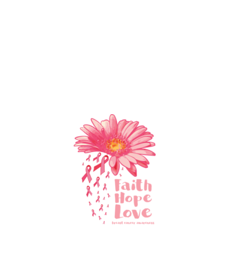 Gerbera faith hope love model negru pe tricou