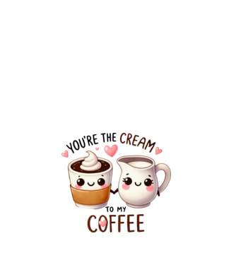 Cream to my Coffee model alb pe tricou