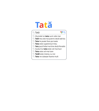 căutare Google Tată model negru pe tricou