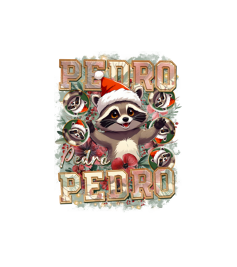 Pedro pedro flower xmas model alb pe tricou