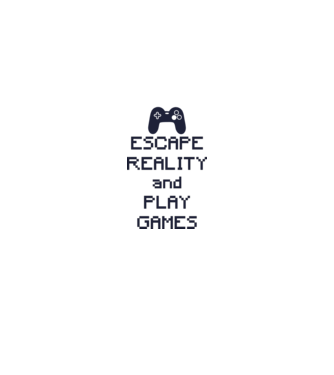 Escape reality model alb pe tricou